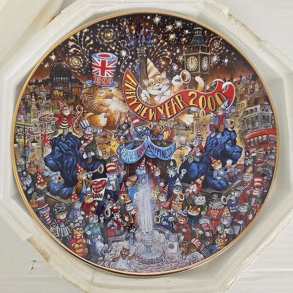 Franklin Mint Out with the Old in with the Mew Collector Plate Bill Bell 8 Inch